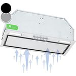 Klarstein Dunstabzugshaube 70cm, Abluft-Dunstabzugshaube mit Spülmaschinenfestem Aluminium Filter, Leise Abzugshaube für Abluft, 508 m³/h Luftstrom, Wandhauben mit LEDs, Dunstabzug zur Wandmontage