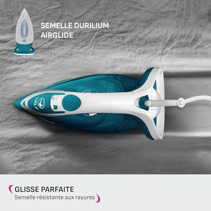 Calor EASYGLISS Plus, Bügeln, 2500 W, Dampfstoß 40 g-min, Dampfstoß 195 g-min, FV5719C0, türkis – Bild 5