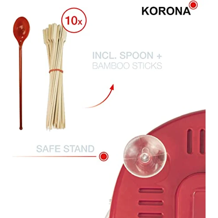Zuckerwattemaschine | 500 Watt | für selbst gemachte Zuckerwatte | inkl. Messlöffel und Stäbchen – Bild 4