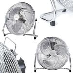 Tronitechnik® L Windmaschine mit 35 cm Ø | Ventilator verstellbarer Winkel | Bodenventilator 3 Stufen | Ventilator leise aus Metall | Luftkühler | Standlüfter | Raumkühler