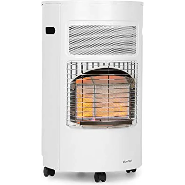 blumfeldt Bonaparte Gasheizung - Gasofen mit 3 Leistungsstufen 1600, 2600 und 4200 Watt, Katalytofen für Gasflaschentyp: 5kg bis 15kg, integrierter Piezozünder, Infrarot-Keramikbrenner, weiß – Bild 1