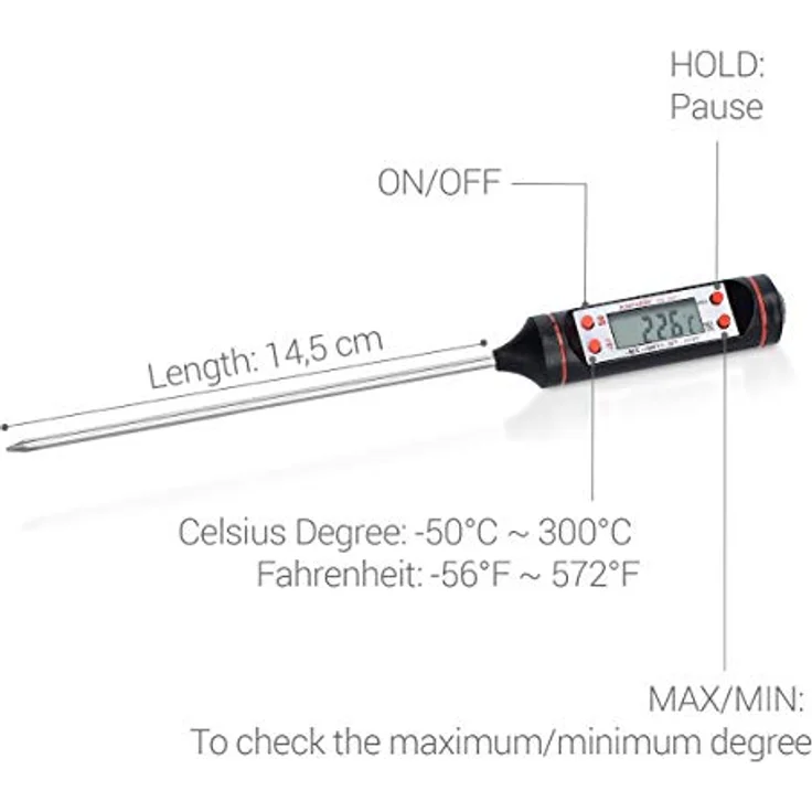KW-Commerce Digitales Küchenthermometer mit LCD-Display  – Bild 7