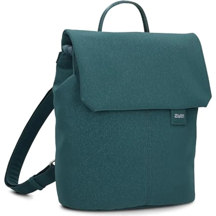 Zwei Mademoiselle.M City Rucksack, 29 cm, petrol, 100% Polyurethan, 24 cm x 13 cm – Bild 1