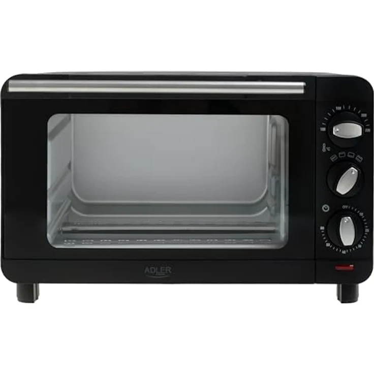 Adler AD 6029 Elektrobackofen, Kleinbackofen in Schwarz mit vielseitigen Kochfunktionen – Bild 2