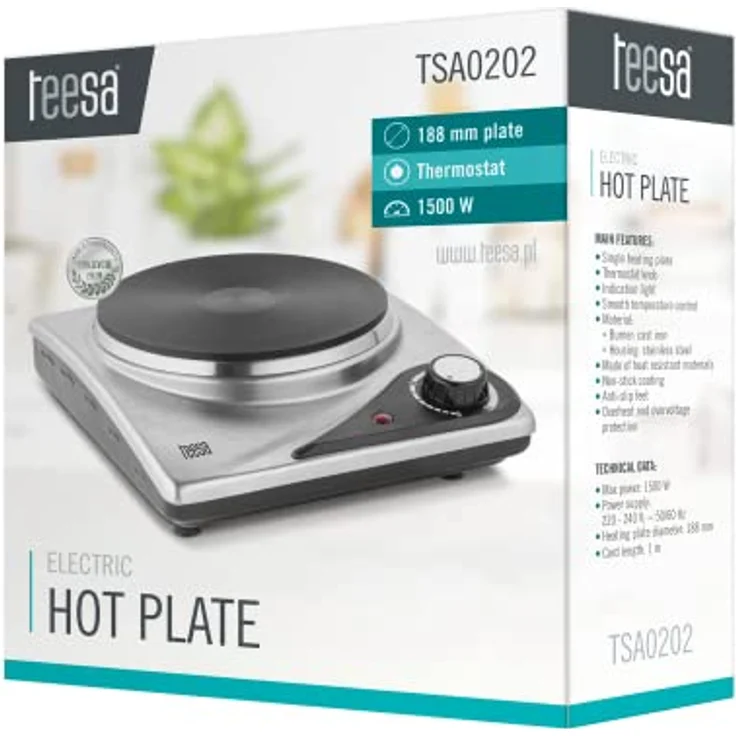Teesa Portable single electric stove 1500W, Kochplatte – Bild 4