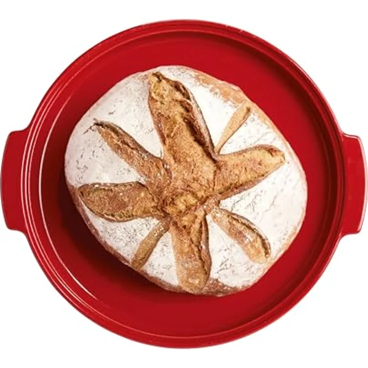 Emile Henry Brotbackform rund 32,5 cm Wein (34-5507) – Bild 7