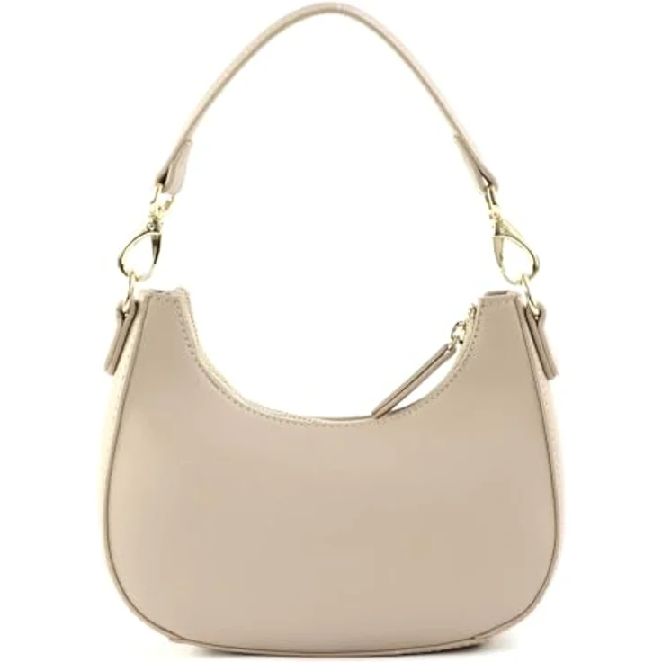 Valentino Zero Re Schultertasche, elegante Umhängetasche 22 cm, beige mit abnehmbarem, längenverstellbarem Riemen – Bild 4