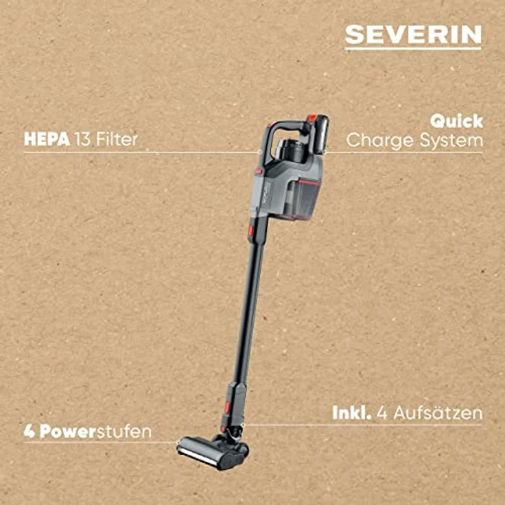 Severin HV 7184 Handstaubsauger, Anthrazit – Bild 4