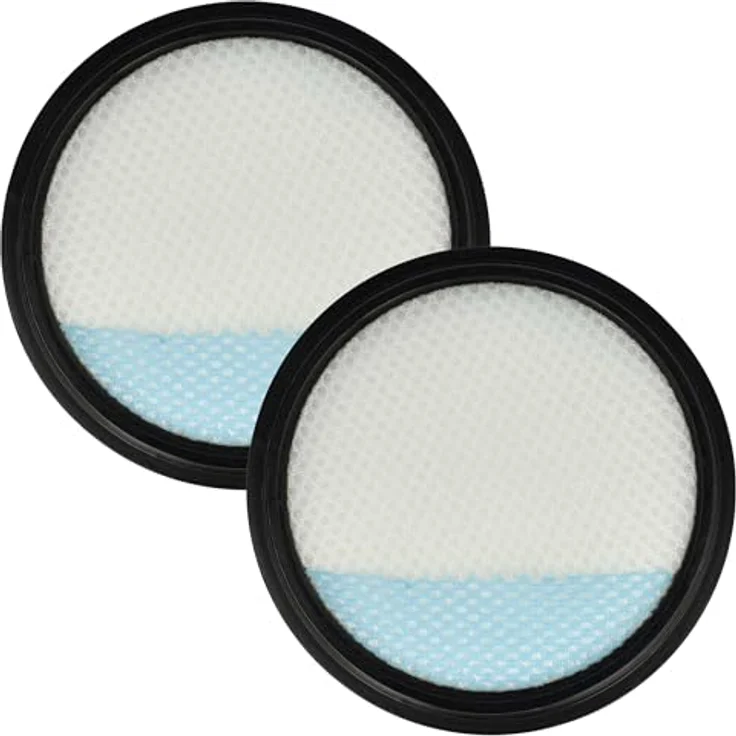 vhbw 2X Vormotorfilter für Dirt Devil Blade DD767, DD777, abwaschbar, hellblau/schwarz/weiß – Bild 1