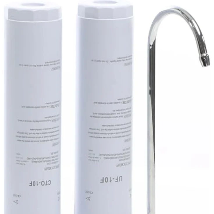 Naturewater NW-2-CTOUF, 2 Stufen Counter Top Wasserfilter mit 5 µ Aktivkohleblock und Ultrafilter, inkl. Universaladapter und Wasserhahn – Bild 8
