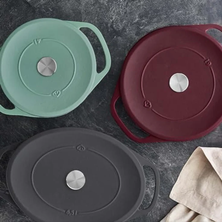 Springlane Bräter »Clara«, Gusseisen, Cocotte mit Deckel & Rezeptheft, Rot, rund, 28 cm, 6 l – Bild 10