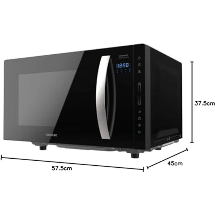 Cecotec GrandHeat 2300 Flatbed Touch Mikrowelle, Standgerät, schwarz, 800 Watt, 23 Liter Garraum, Keramik-Emaille, 8 Automatik-Programme, ohne Drehteller, V1705095 – Bild 8