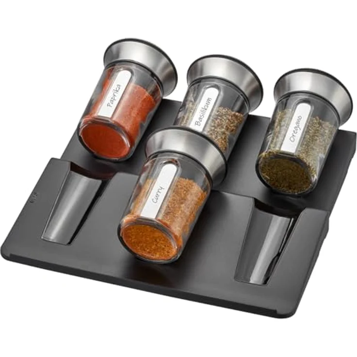 GEFU Gewürz- und Kräuterstreuer-Organizer X-PLOSION, modular erweiterbar für 3 Streuer, Schubladeneinsatz aus stabilem Kunststoff zur Küchenorganisation – Bild 4