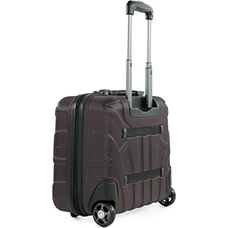 SUITLINE Pilotentrolley Hartschale, Business Trolley, Kabinengepäck, Handgepäck Trolley, Pilotenkoffer, Bordcase, Bordgepäck, TSA, ABS, 4 Rollen, Magenta  Silber – Bild 10