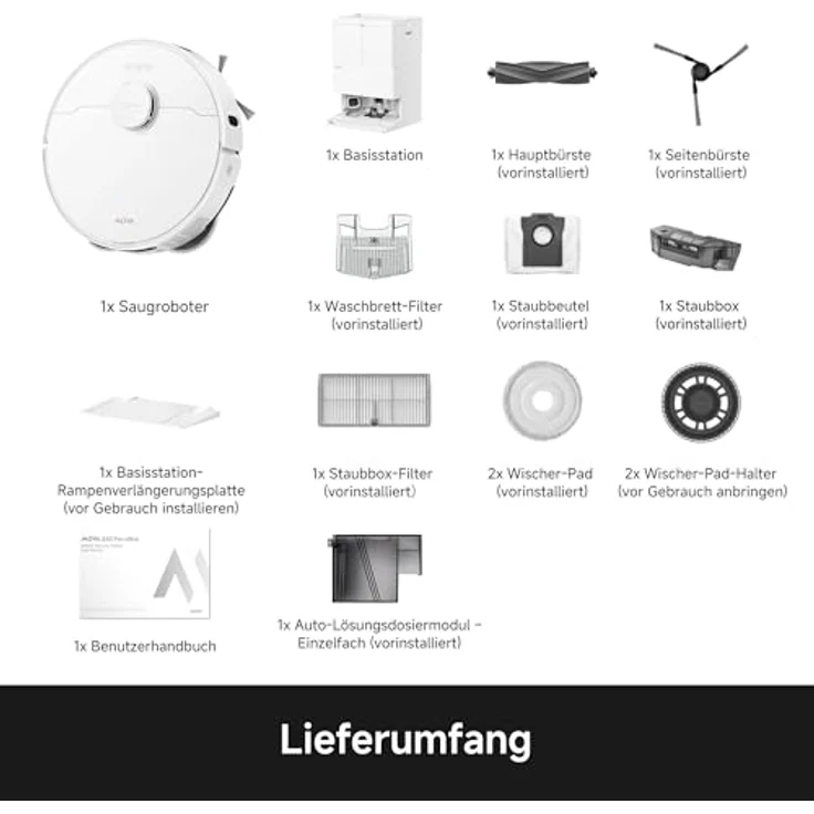 MOVA Robot Vacuum E50 Ultra, Beutellos, Weiß, 30.000 Pa Saugleistung, Rund, Mop-Wischfunktion – Bild 10