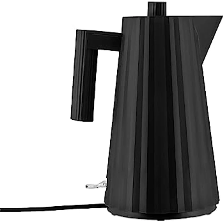 Alessi Plissè MDL06 B-UK - Design Elektrischer Wasserkocher aus Thermoplastischem Harz, Englischer Stecker, 170 cl, Schwarz – Bild 2