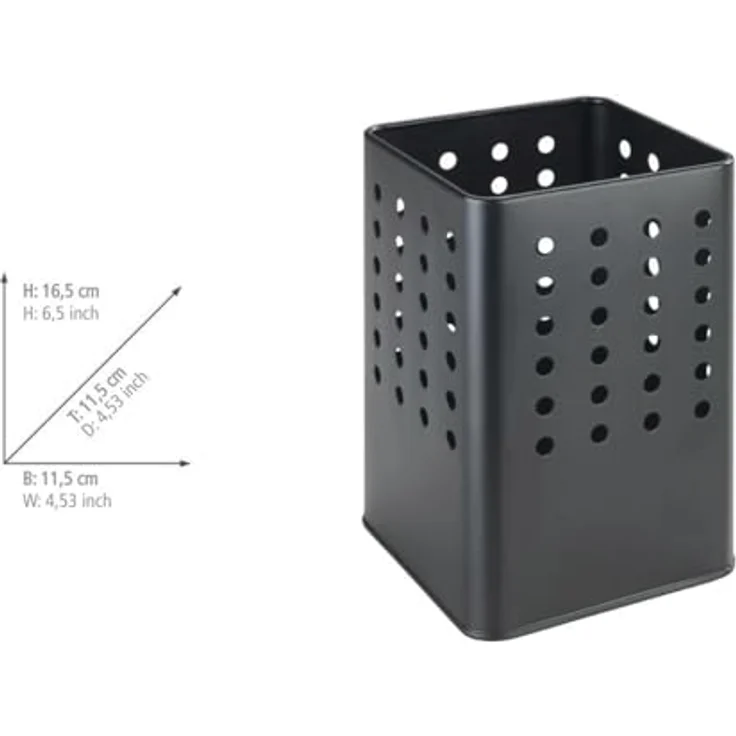 WENKO Geschirrständer, Zubehör für Geschirrstet, Behälter für Besteck und Küchenzubehör, elegantes Schwarz – Bild 6