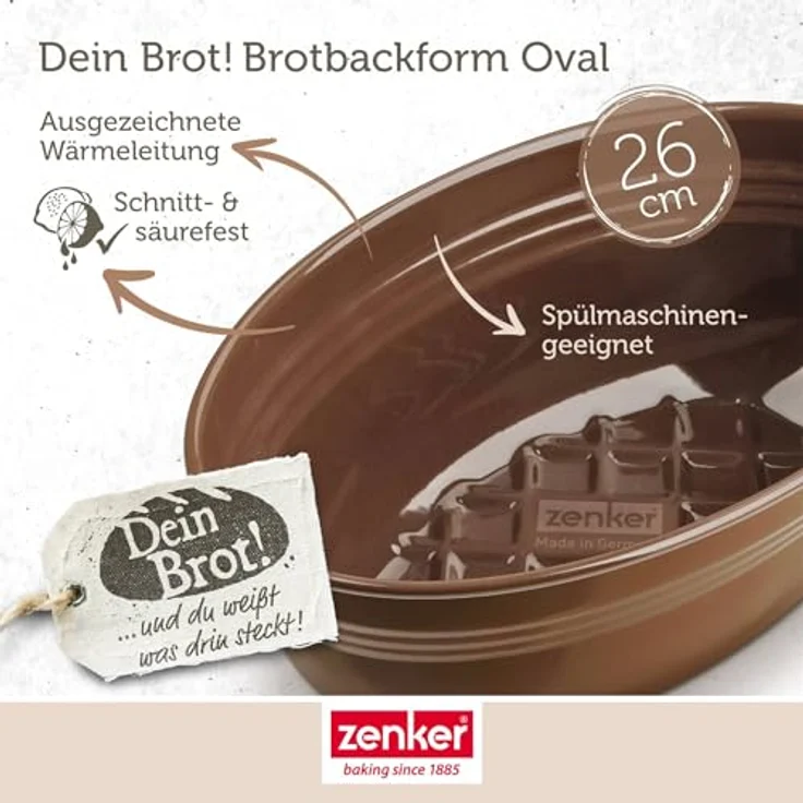 Zenker Dein Brot! Brotbackform, oval, le – Bild 4