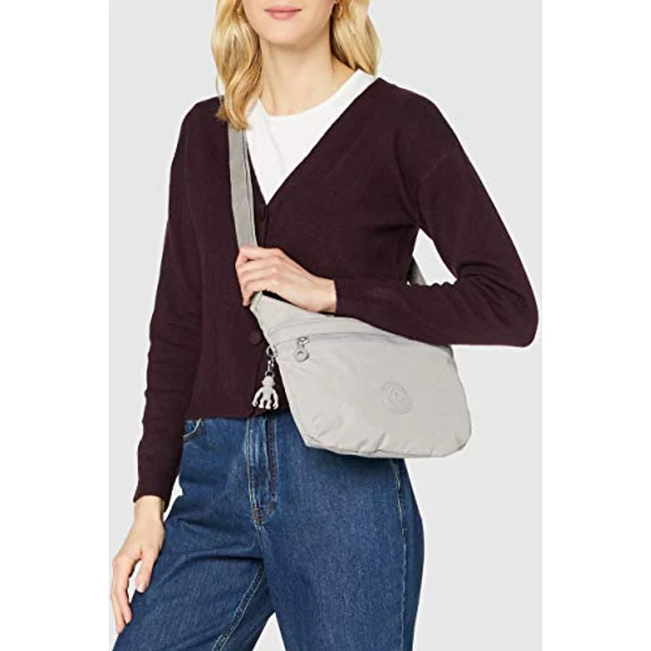 Kipling Basic Arto Umhängetasche, 29 cm, grau, verstellbarer Schultergurt, mehrere Fächer – Bild 2