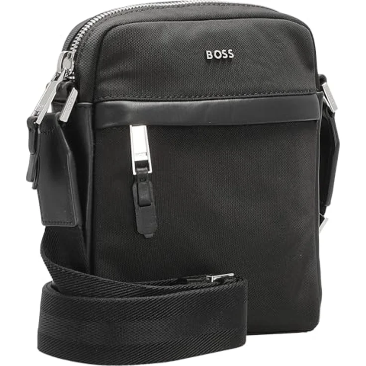 Hugo Boss Bodybag Highway NS Zip, stilvolle Crossbody Bag aus recyceltem Polyester, schwarz, kompakte Größe 18 x 5.5 x 21 cm – Bild 5