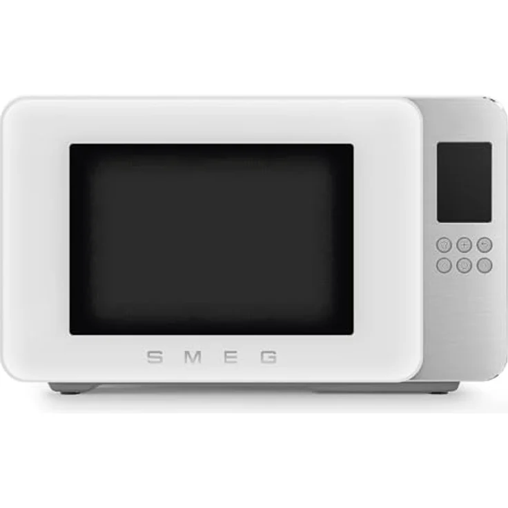 Smeg MOC01WHMEU Kombi-Mikrowelle mit Grill, Edelstahl-Garraum, 4 Funktionen und Inverter-Technologie – Bild 1