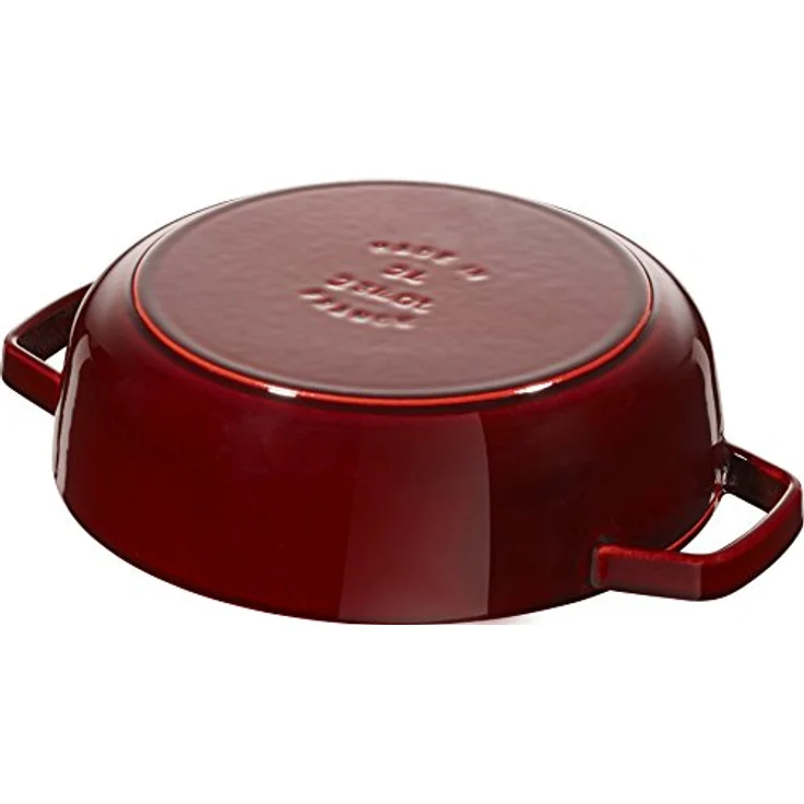 Staub Bräter mit Chistera, Induktionsgeeignet, Gusseisen, Grenadine, 24 cm, 1 Einheiten – Bild 4