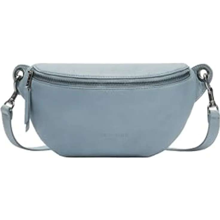 Liebeskind Berlin Tavia Belt Bag, Umhängetasche aus echtem Schafsleder, hellblau, abnehmbarer verstellbarer Schulterriemen
