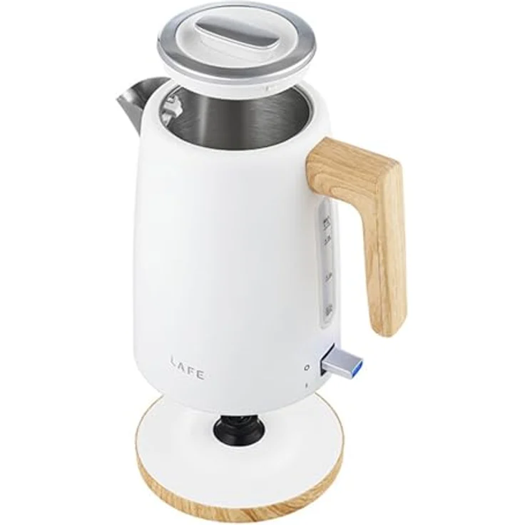 Lafe Scandi Elektrischer Wasserkocher, 2200 W, 1,7 l, Weiß, mit Kalkfilter, STRIX-Anschluss, automatische Abschaltung, Überhitzungsschutz, nordisches Design, BPA-frei – Bild 4