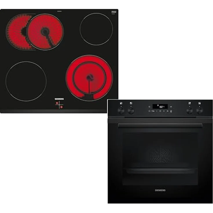 Siemens Einbau-Herd-Set SIEQ212KAAB, iQ300, Deep black inox, 3D Heißluft, Schnellaufheizung – Bild 2