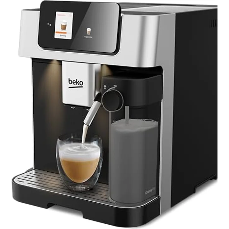 Beko CEG7348X, Kaffeevollautomat mit 18 Getränkemöglichkeiten, TFT-Farb-Touchscreen und Sprachsteuerung, Schwarz – Bild 5