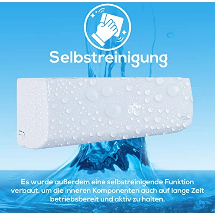 TroniTechnik Dalvik II Einbau-Klimagerät, Split, A+, weiß, Inverter Klimagerät, 12000 BTU, inkl. Zubehör, Kühl- und Heizfunktion – Bild 8