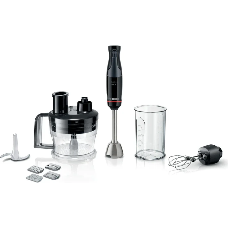 Bosch MSM4B674, Pürierstab in Schwarz, leistungsstarker Stabmixer für vielseitige Anwendungen
