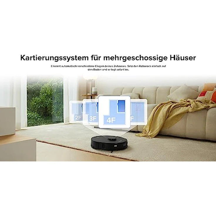 Roborock S7 Max Ultra, Saugwischroboter mit 5500 Pa Saugleistung, selbstentleerender Absaugstation, Ultraschall-Wischsystem, Schwarz-Grau – Bild 16