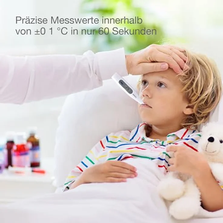 Citizen CTA303, Antibakterielles, wasserfestes digitales Thermometer mit Fieberalarm, für oral, Achselhöhle und rektal, präzise Messung für Erwachsene, Kinder und Babys – Bild 2