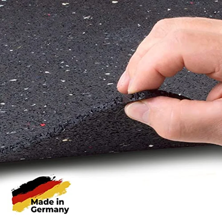casa pura Waschmaschinen Unterlage 5mm, Antivibrationsmatte 62,5x500cm, rutschhemmende Gummimatte, feuchtraumgeeignet, schwarz mit Farbpigmenten – Bild 2
