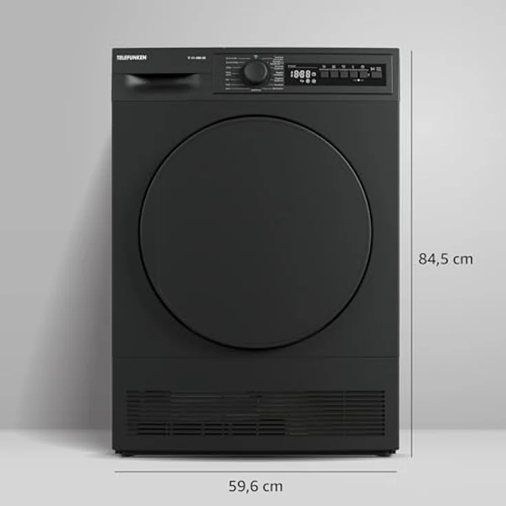 Telefunken T-11-400-DI Kondenstrockner / 7kg Trockner mit 15 Programmen, Startzeitvorwahl, Knitterschutz & reversierenden Trommelbewegungen, dark-inox – Bild 4