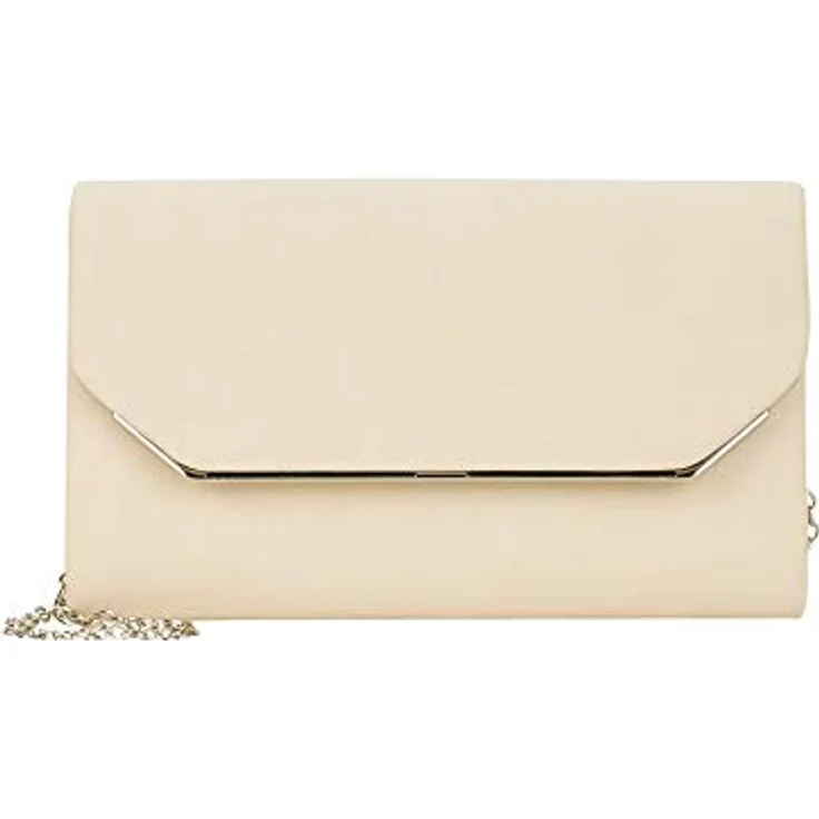 Tamaris Amalia Clutch Bag Cream 470, elegante Clutch aus Feinsynthetik mit abnehmbarem Schulterriemen, 22 × 13 × 4 cm – Bild 1