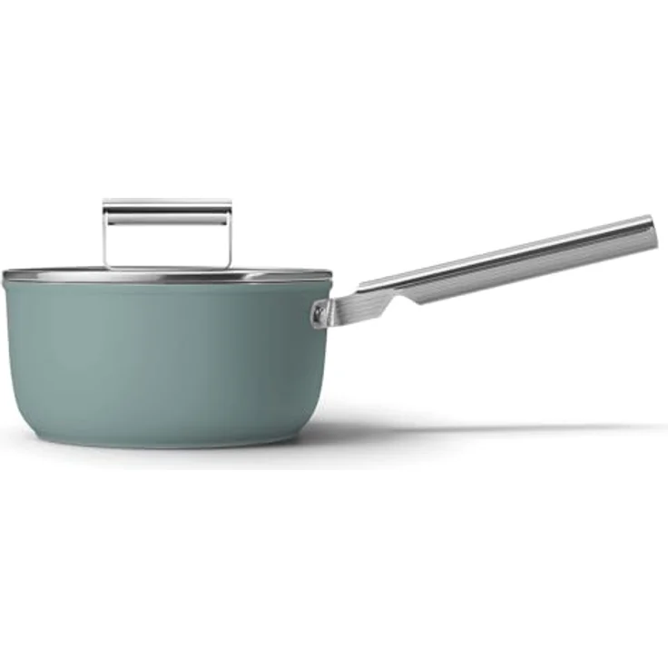 Smeg SPF2012EGM Kochtopf, 20 cm, Keramik mit Edelstahlgriff, ofenfest bis 250 °C, smaragdgrün – Bild 1