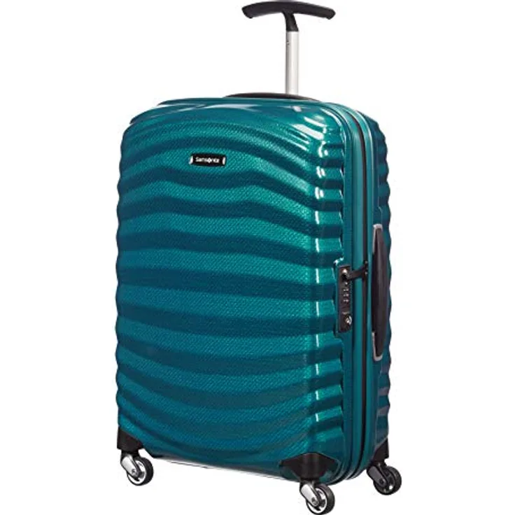 Samsonite Lite-Shock - Spinner S Handgepäck, mit 4 Rollen, 55 cm, 36 L, Blau (Petrol Blue)