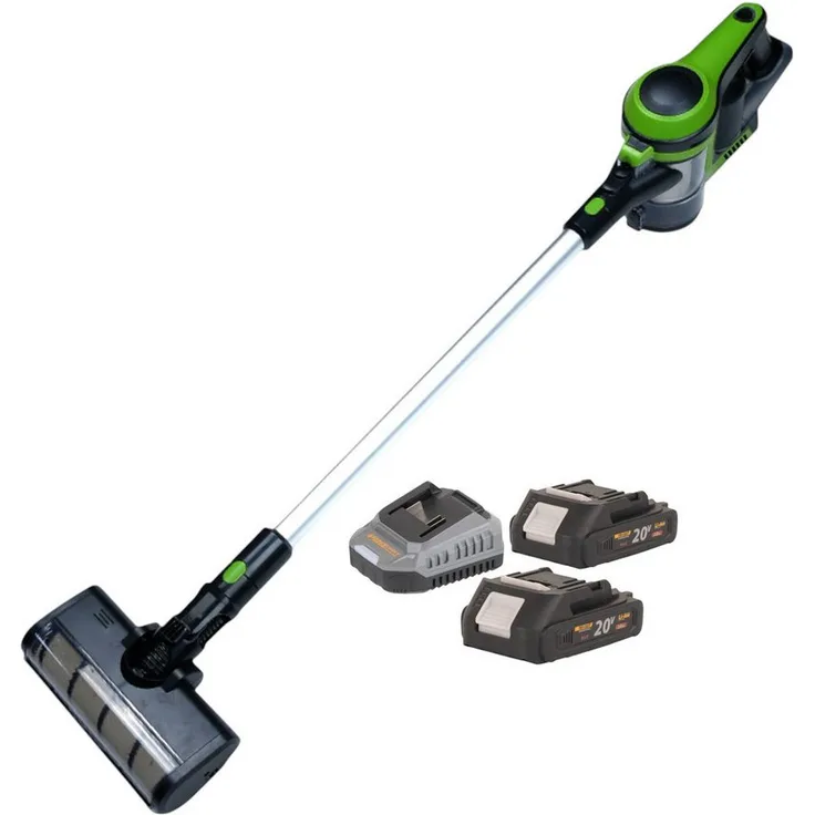 PRO CRAFT Akku-Handstaubsauger VP30, 20 V, 0,8 l, Brushless, 2x Akku 2,0 Ah, Ladegerät, LED-Beleuchtung