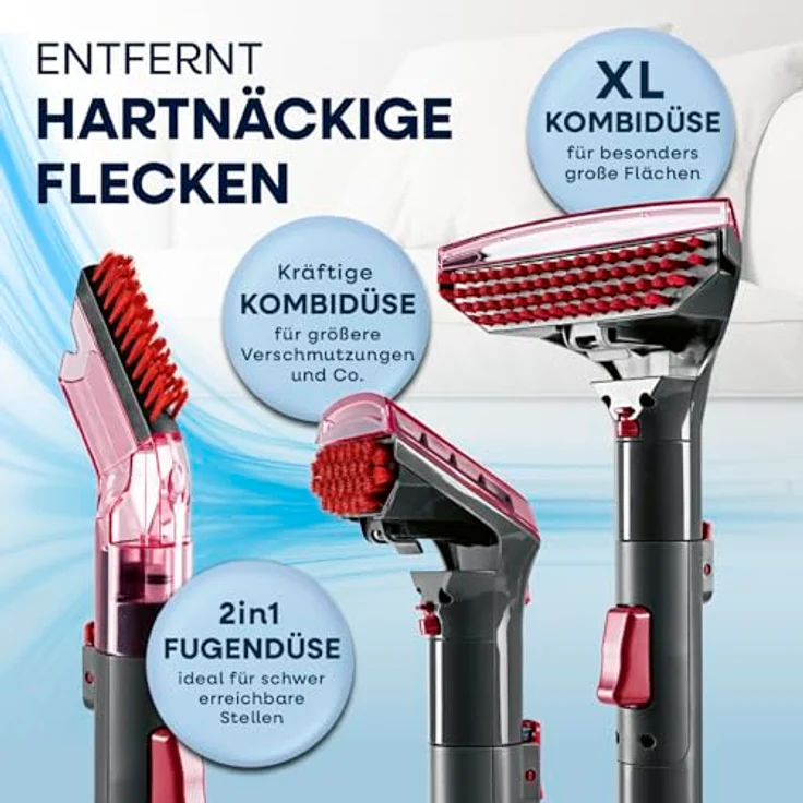 CLEANmaxx Teppichreiniger Pro Power, Nass- und Trockensauger mit 600 W, Dual-Tank, inkl. 1 Liter EASYmaxx Teppichreiniger-Konzentrat, selbstreinigend – Bild 6