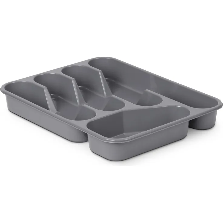 Pro Home Besteckkasten Besteck Organizer (33,5x26x4,5cm), Weiß ausziehbar, Besteckhalter Küche - Schubladeneinsatz