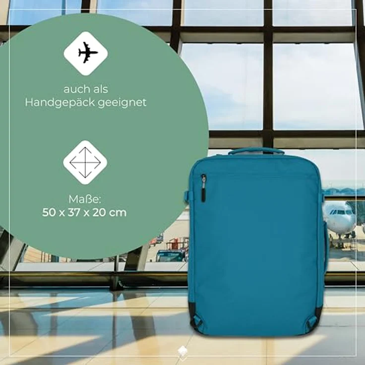 travelite Kick Off Multibag Rucksack 50 cm, petrol – Bild 7