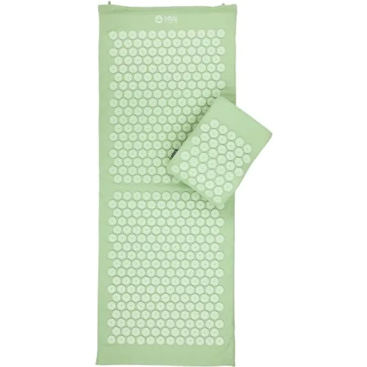 bodhi Vital Akupressur-SET XL pastellgrün, Akupressur-Matte mit Kissen und Tasche für tiefenentspannte Massage