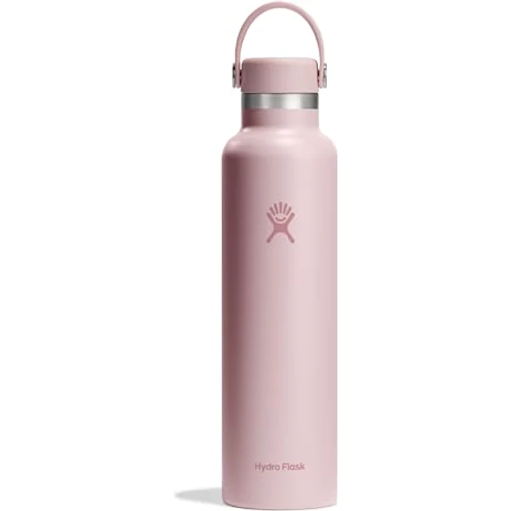 HYDRO FLASK - Standard Mouth Trinkflasche 709ml (24 oz) - Isolierte Wasserflasche aus Edelstahl - Auslaufsicherer Flex Deckel & Gurt - Spülmaschinenfest - Trillium – Bild 1