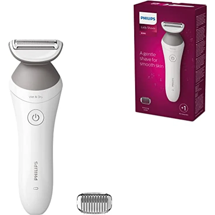 Philips Lady Shaver Series 6000 BRL126/00 schnurlos bei Nass- und Trockengebrauch, weiß – Bild 1