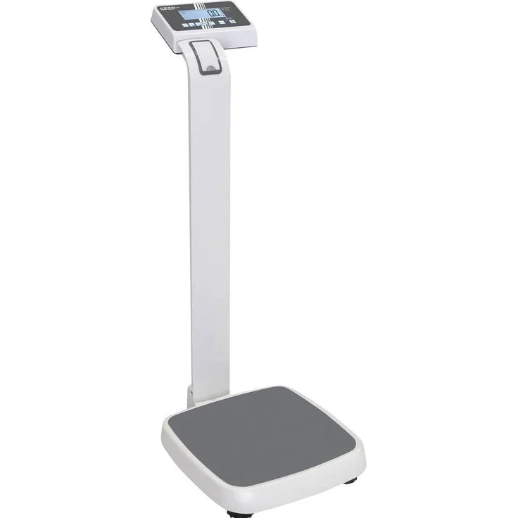 Kern MPE-HM Personenwaage mit Körpergrößenmesser, max. 250 kg, Eichklasse III, rutschfeste Trittfläche, Hold- und Mutter-Kind-Funktion
