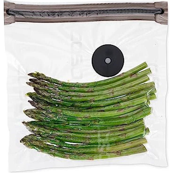 CASO Vacu ZIP-Bags Set - 20 Folienbeutel in 3 verschiedenen Größen, besonders stark und reißfest (150 μm), wiederverwendbar, SousVide, inkl. 2 Vacu ZIP-Locker und 4 Bögen Food Manager Sticker – Bild 4