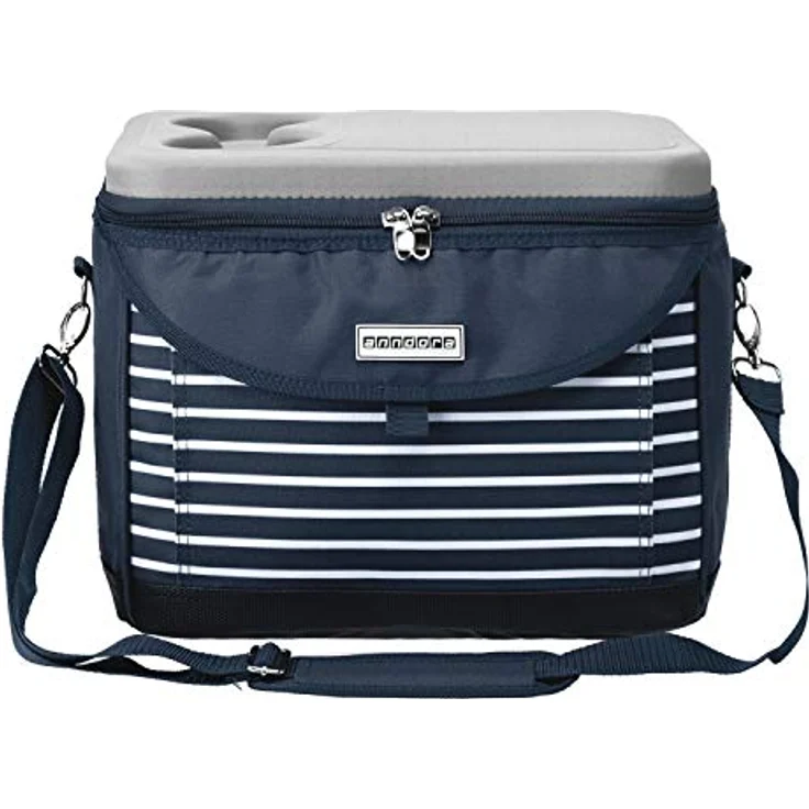 Anndora Kühltasche 22 Liter - blau weiß – Bild 2