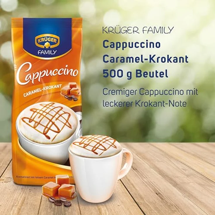 Krüger Caramel-Krokant Cappuccino, mit feiner Caramel-Note 500g – Bild 2